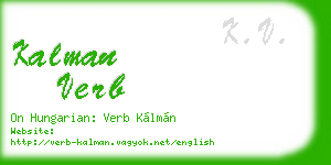 kalman verb business card