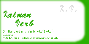 kalman verb business card